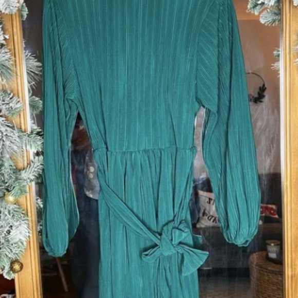Zara Green pleat dress - S - Picture 4 of 4